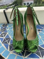 High Heels Studio TMLS grün Glitzer Nieten gebraucht