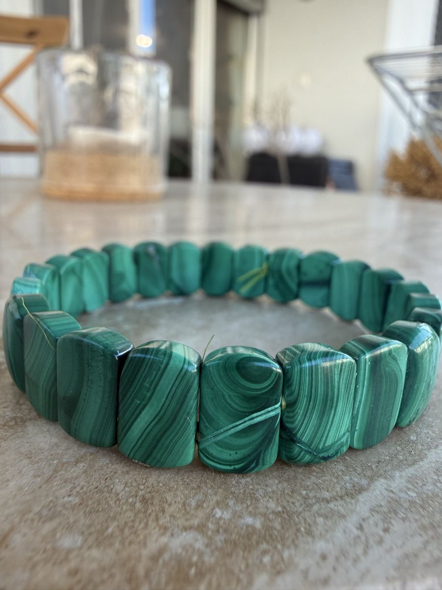 Bracciali & Braccialetti: %Rabatt% Malachit Armreif -Echstein – Nuovo (secondo la descrizione) da Jegenstorf venduto da SteinGlanz