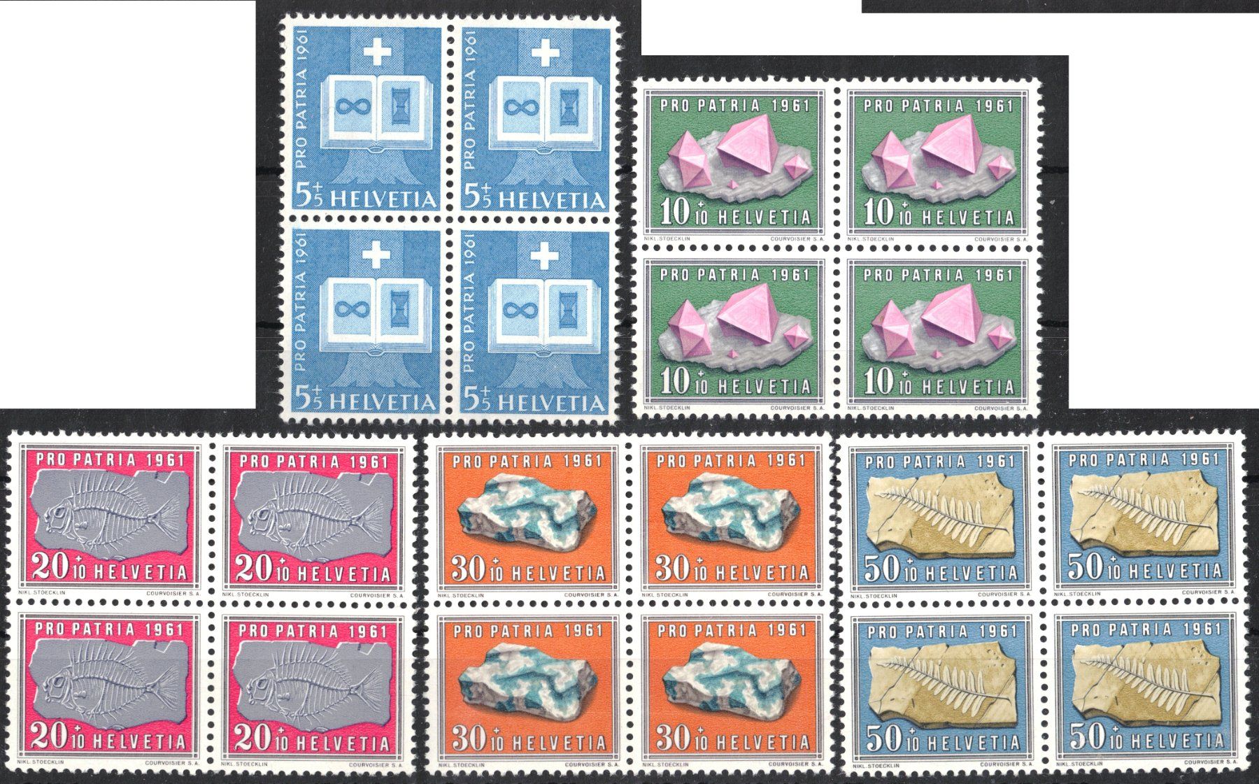 Tutti i francobolli: 1961  Pro Patria   4 - Block      postfrisch – Nuovo (secondo la descrizione) da Mellingen venduto da Ginger