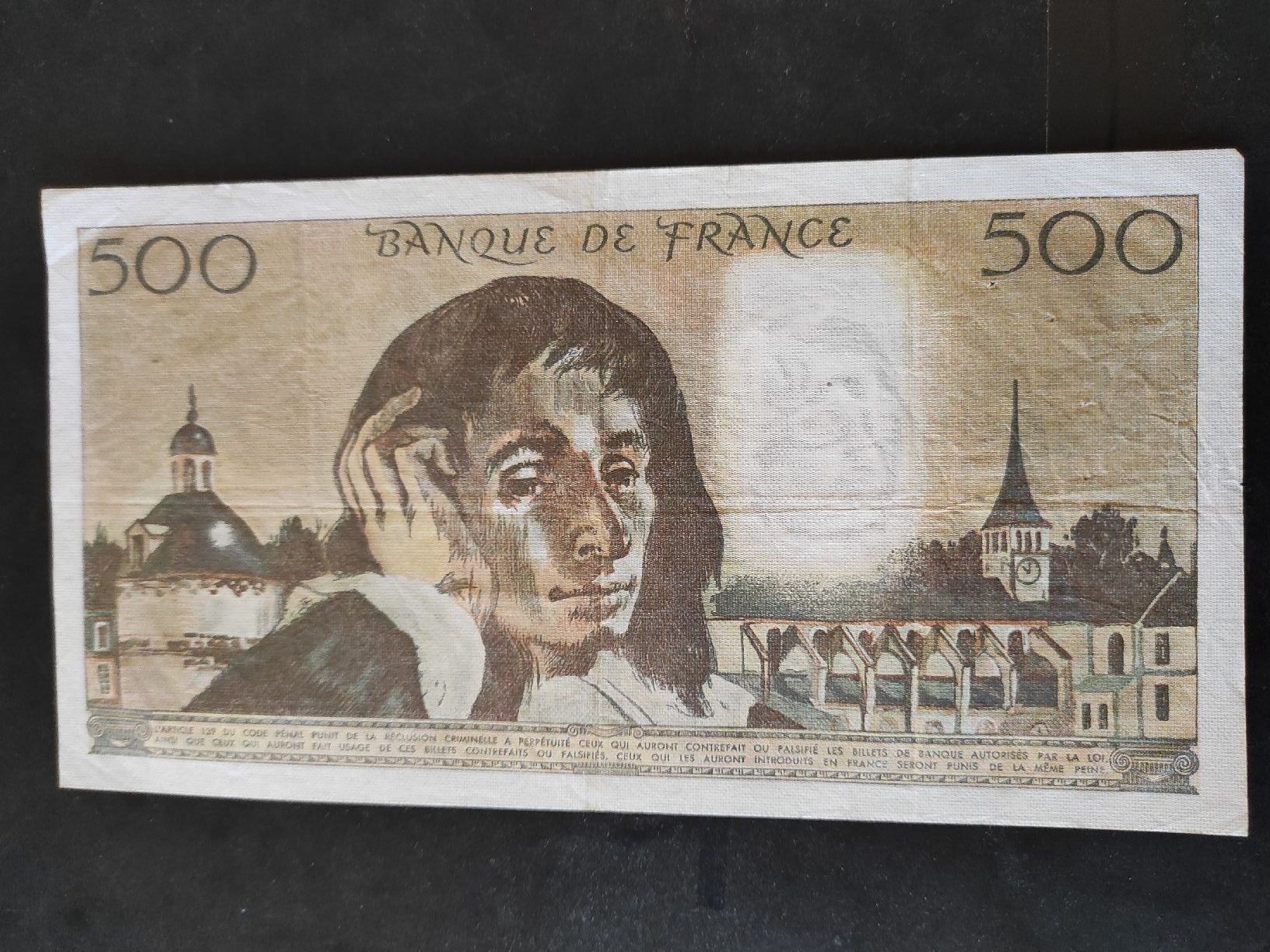Banknoten: 500 francs françaises type Pascal – Gebraucht aus Couvet von lulul 1