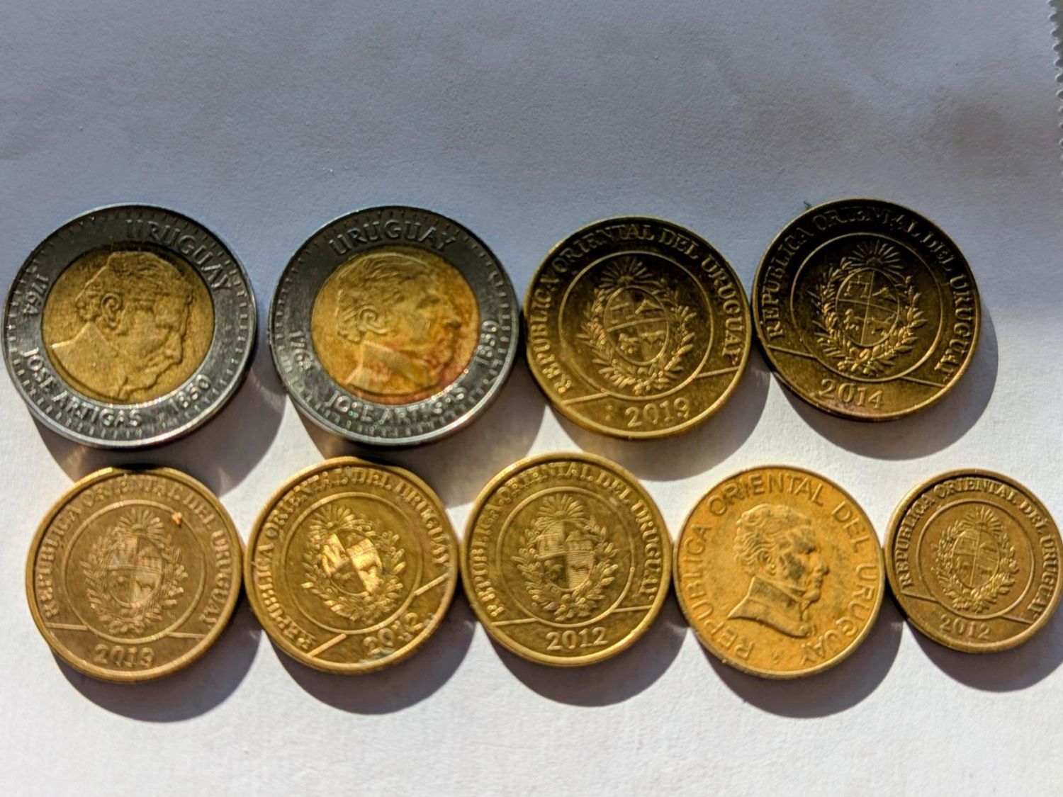 Tutti le monete: Uruguay circulating coins – Usato da Porrentruy venduto da jmbechir