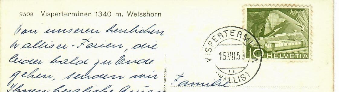 Ansichtskarten: Visperterminen – Gebraucht aus Hochdorf von Ziegel-16 1