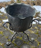 Kupfer Pflanzentopf auf Ständer, Vintage Stil Deko!