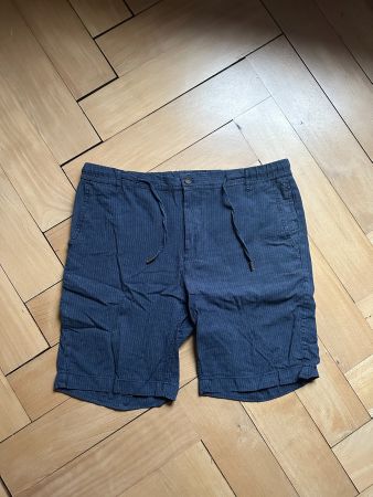 ZARA - Shorts dunkelblau gestreift L