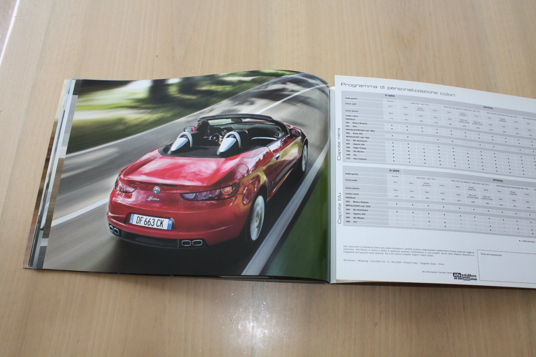 Alfa Romeo Documenti: Alfa Romeo Spider Prospekt 6/2008 – Usato da Wikon venduto da erwin400 7