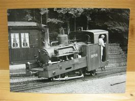 AK Brienz Depot mit Dampflokomotive