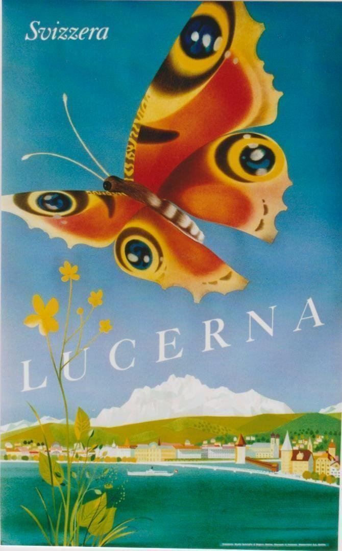 Foto & Immagini: LUCERNA LAGO FARFALLA 1953 – Usato da Blonay venduto da postercollection