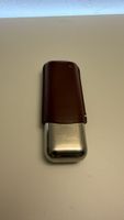 S.T. Dupont Cigar Case Stainless Steel Leather Brown 