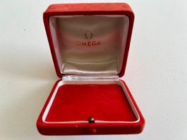 OMEGA original vintage square red velvet watch box