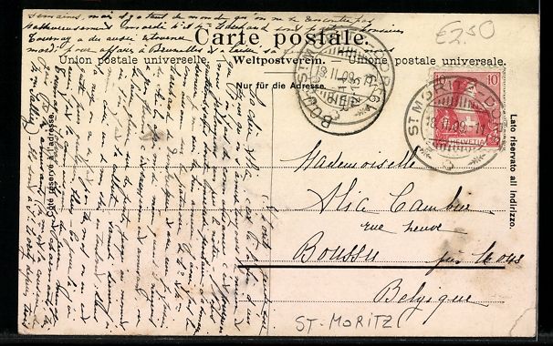 Cartes postales: AK St. Moritz, Château, 1909 – D'occasion à Berlin par bartko-reher 1