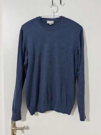Lacoste blau Wolle Herren Pullover Grösse 6/XL Oryginal top