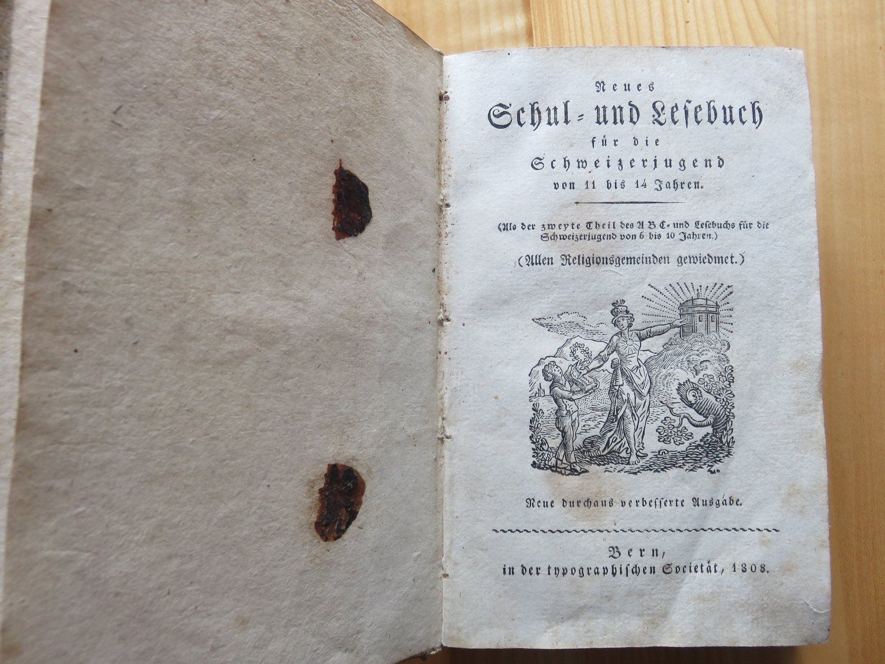 Libri: Schul- und Lesebuch von 1808, Bern – Usato da Reinach BL venduto da golf1997