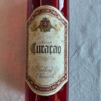 Vintage Curacao-Liqueur, Fassbind Oberarth, ungeöffnet