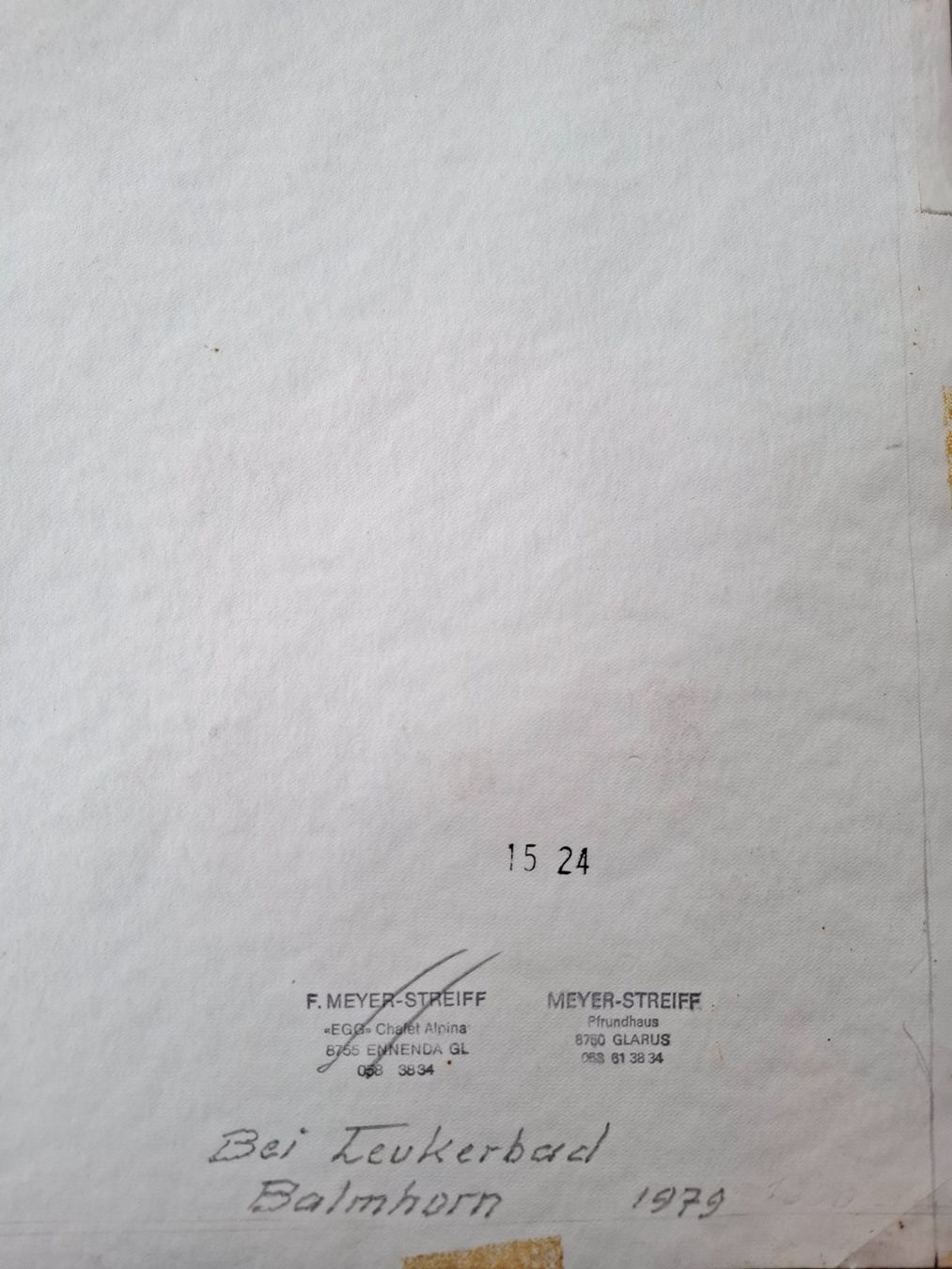 Gemälde: Aquarell Ferdinand Meyer-Streiff Leukerbad VS 1979 – Gebraucht aus Rheinfelden von Badelus 9