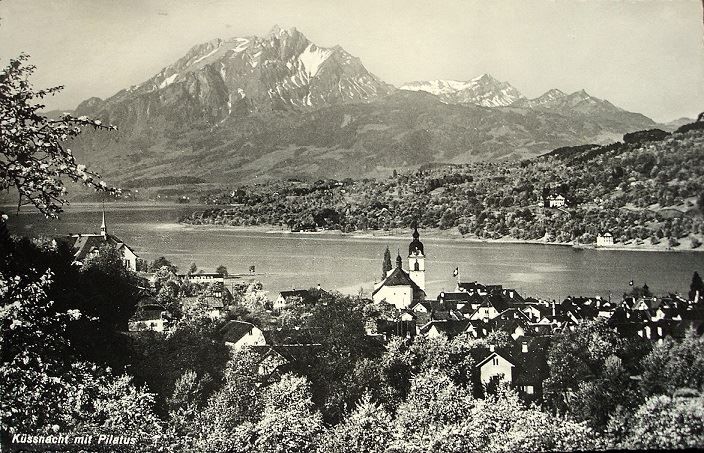 Cartoline postali: KÜSSNACHT mit Pilatus – Usato da Jona venduto da philajona