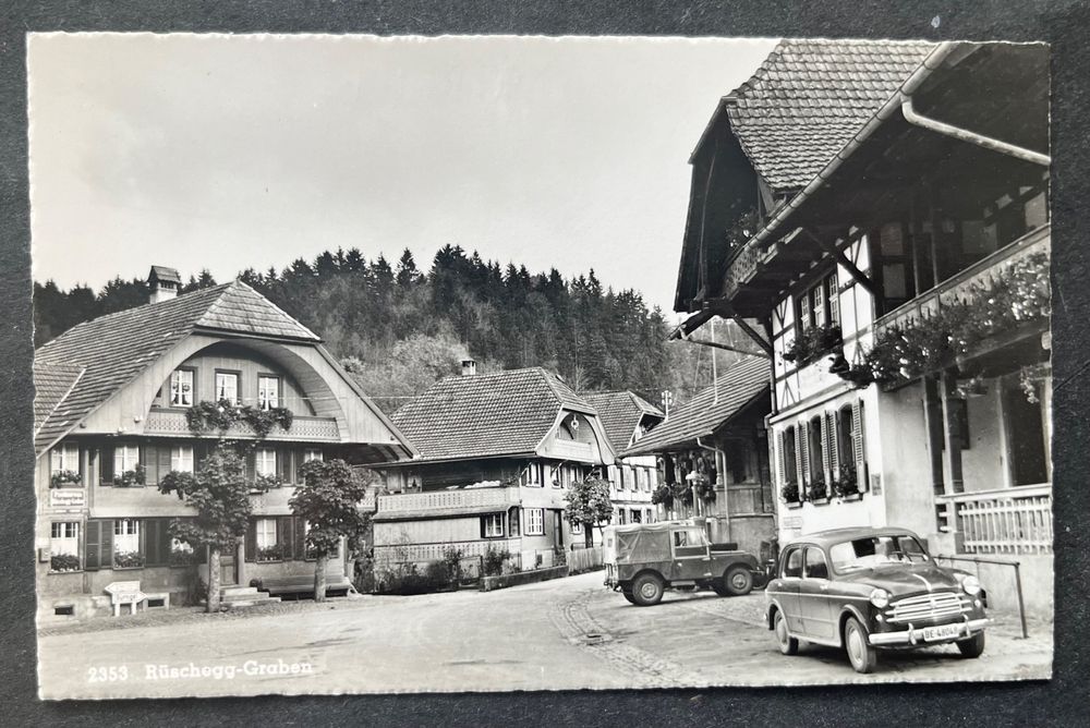 r-schegg-graben-ortansicht-oldtimer-autos-be-48048-gebraucht-in