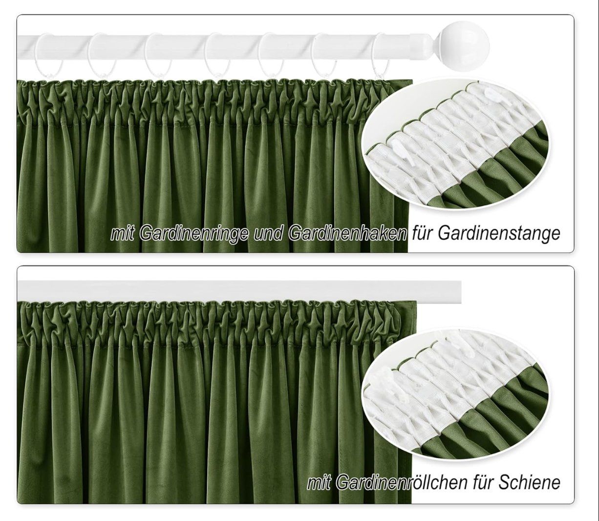 Tende: Vorhänge Samt 2er Set BxH 132x240cm – Nuovo e nell'imballaggio originale da Adlikon b.Regensdorf venduto da MK-VORHANGSERVICE 1