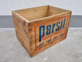 alte Holzkiste Kiste Seifenkiste PERSIL PRODUIT FRANCAIS