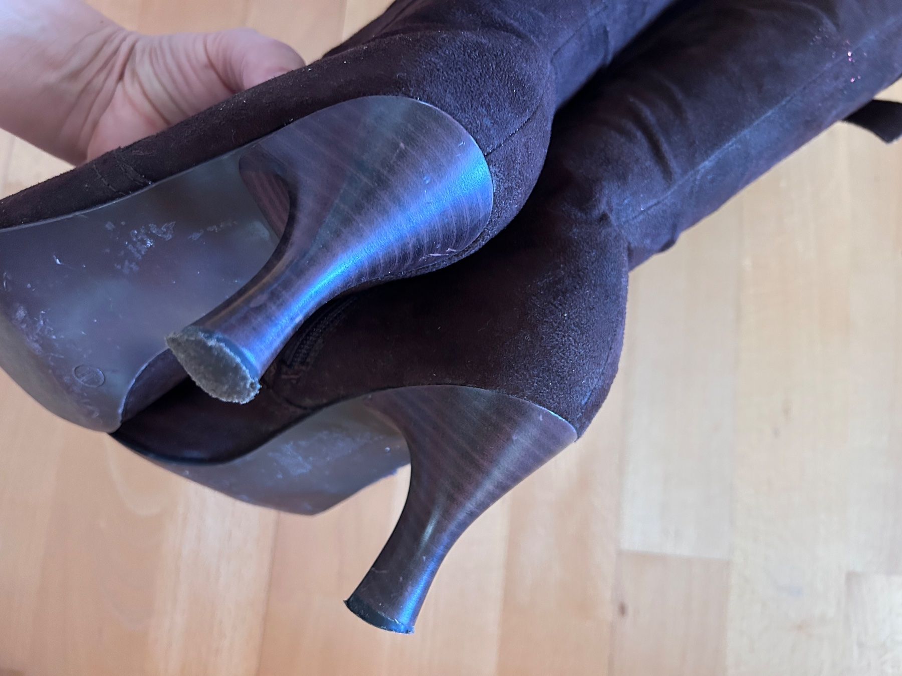 Damenschuhe: Wildlederstiefel dunkelbraun Gr. 41 – Gebraucht aus Winterthur von ela_qbz6 2