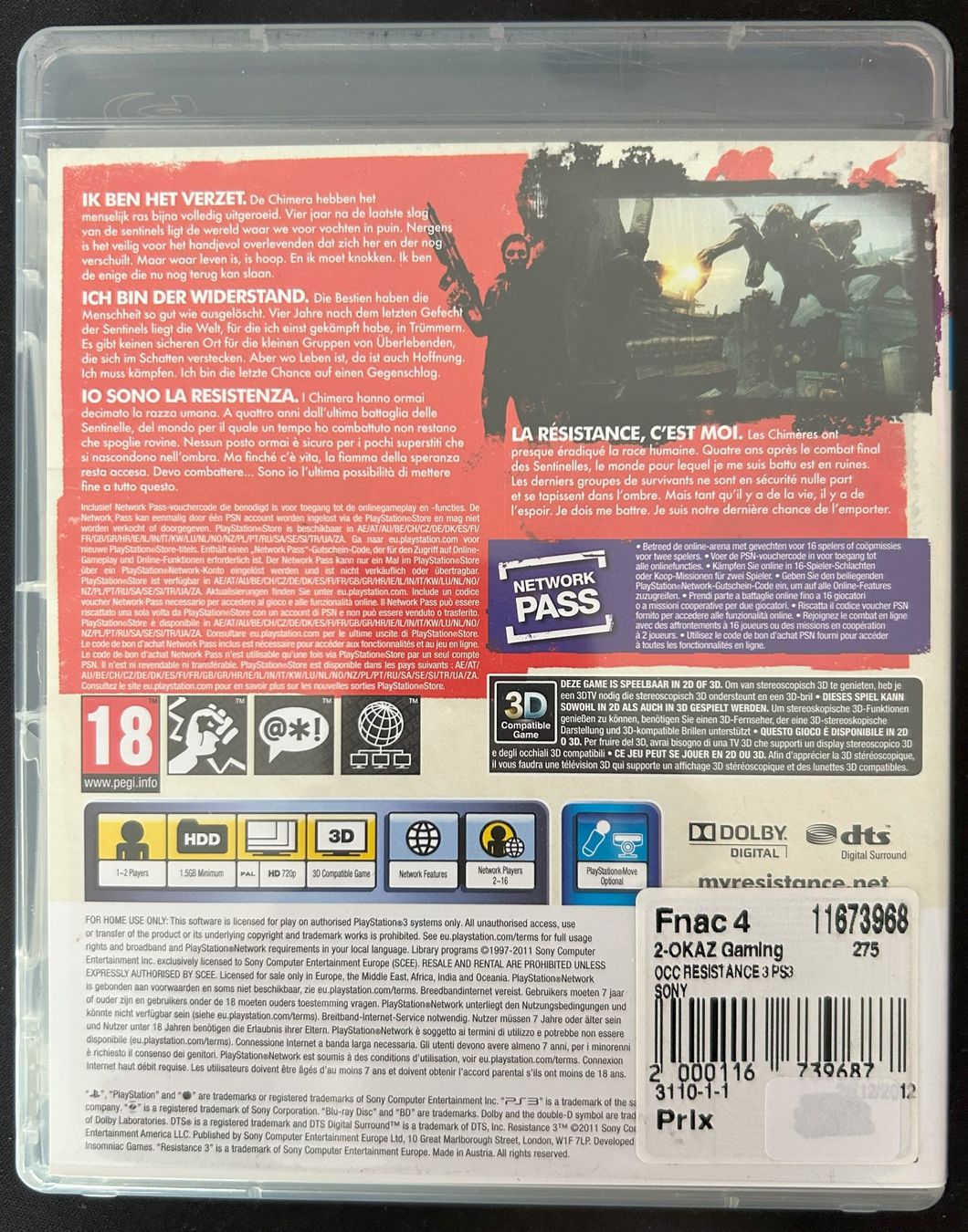 Giochi: PS3 game "Resistance 3" – Usato da Corminboeuf venduto da Ld6NVToZQe 1