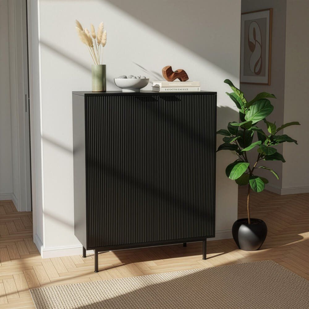 Cassettiere: Sideboard 115x90cm NALA - Schwarz – Nuovo e nell'imballaggio originale da Wallenwil venduto da toesstal-vertrieb