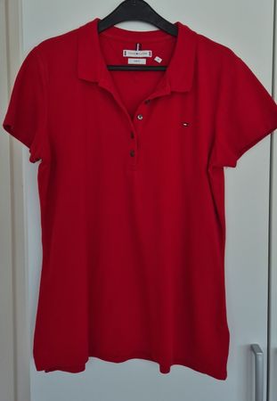 Rotes Tommy Hilfiger Polo Shirt, Damen Grösse M, Top!