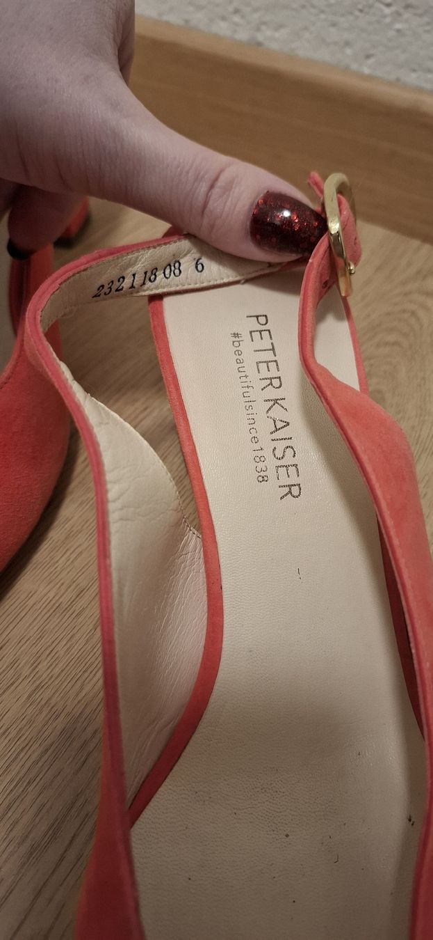 Kaiser Scarpe da donna: Peter Kaiser Pumps, Gr. 6, Wildleder, Koralle – Usato da Dietikon venduto da Miakitty 2
