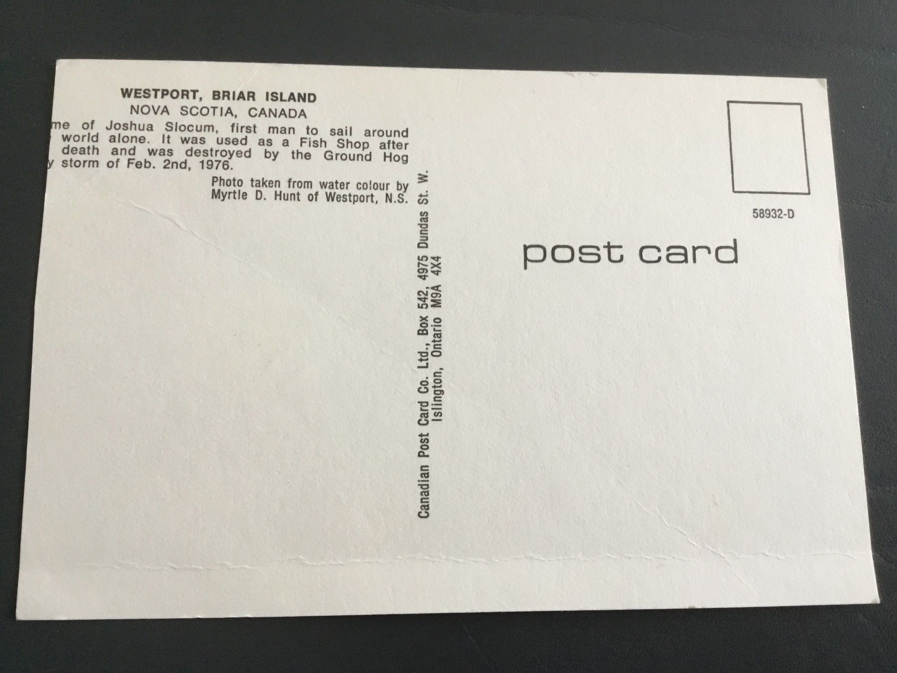 Cartoline postali: Kanada, Westport Briar Island – Usato da Kerzers venduto da Georges3210 1