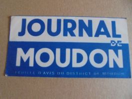autocollant / Kleber " Journal de Moudon " 14.5 x 7.5 cm