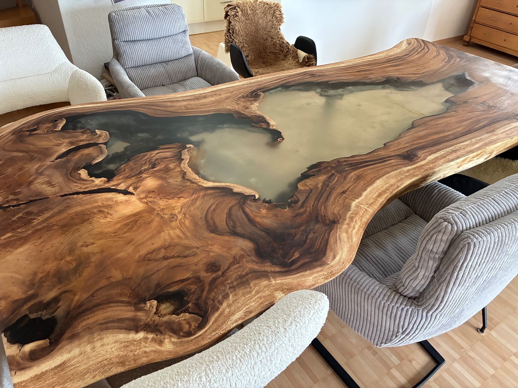 Tables: Massive Nussbaumtischplatte – D'occasion à Wangen par MiriamBecker 4