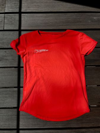 Damen Sportshirt Gr. XS. Schweizer Frauenlauf Bern, orange