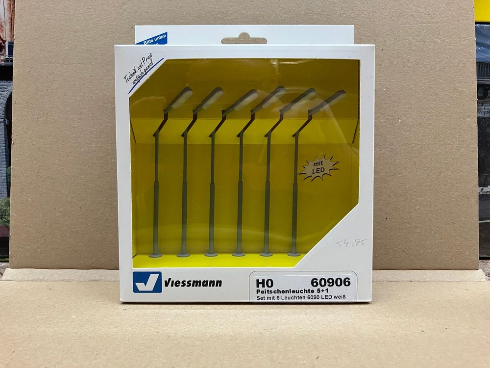 Viessmann Modelleisenbahnen: Viessmann H0 60906 Peitschenleuchte 5+1, LED – Neu (gemäss Beschreibung) aus Neuendorf von sitek071