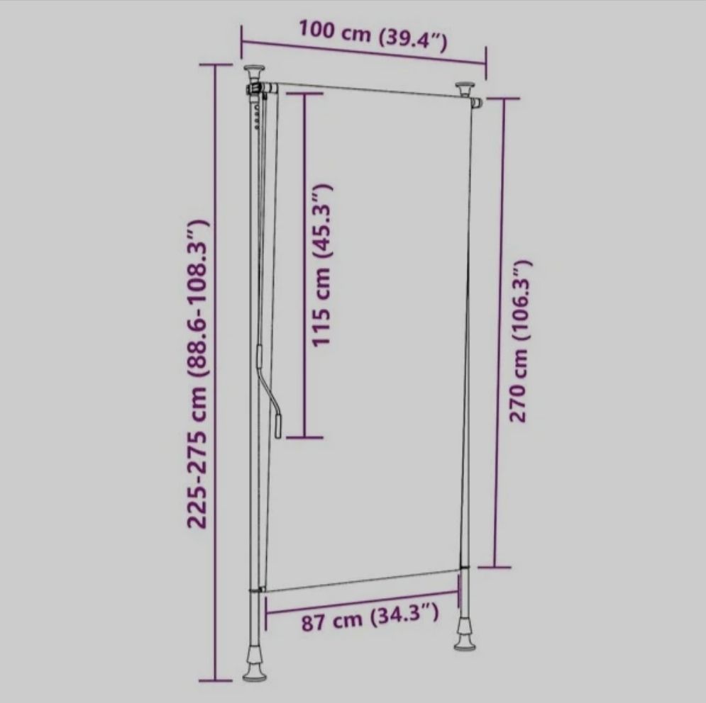 Vidaxl Marquises: Aussenrollo 100x270 – D'occasion à Wengi b. Büren par NeReida88 6
