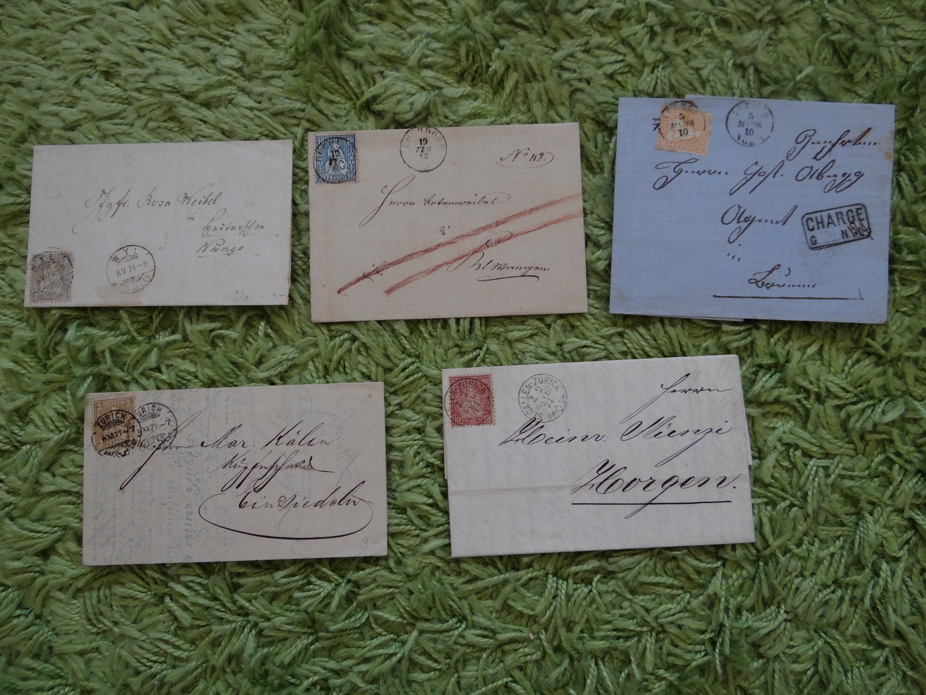 Alle Briefmarken: Lot Briefe Sitzende Helvetia ab CHF 1.-- – Gebraucht aus Kriens von Na4