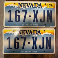  🇺🇸 2x Paar U.S. Autoschild, Nevada 167-XJN - ORIGINAL 