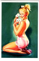 Postkarte "Pin-up".