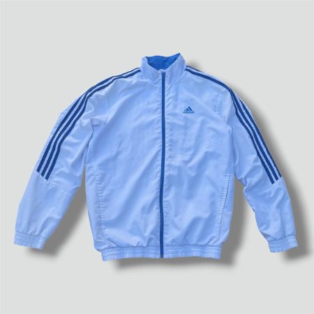 Adidas streetwear white track jacket vintage sportjacke L