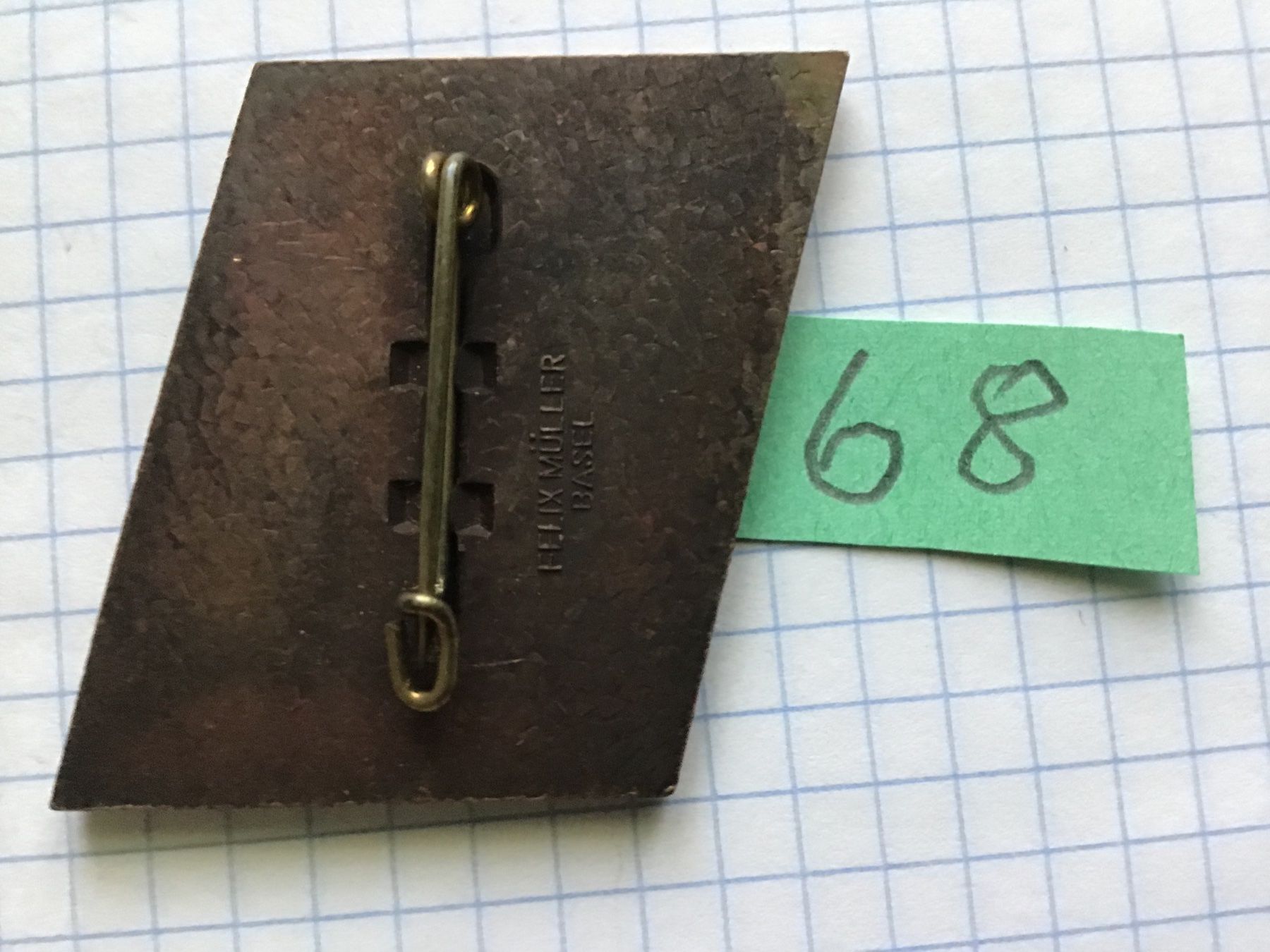 Basler Plaketten & Abzeichen: Baslerfasnachtsplaketten Kupfer 1968 – Gebraucht aus Arlesheim von printz01 1