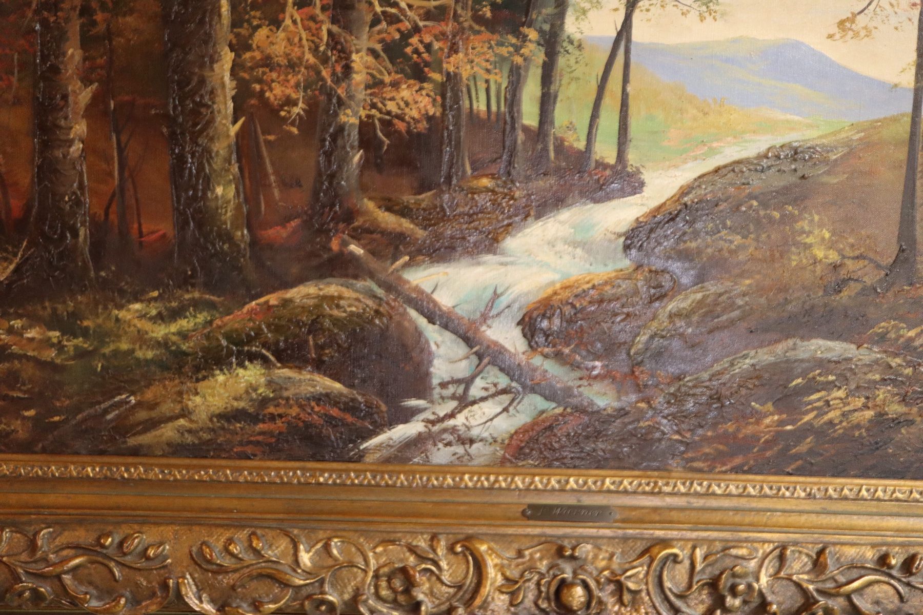 Gemälde: André E. Wiesner großes Ölgemälde Waldlandschaft – Gebraucht aus Zürich von KE-Sales 4