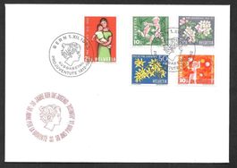 FDC Pro Juventute Serie 1962 J193 - J197 ET Bern 1.12.1962