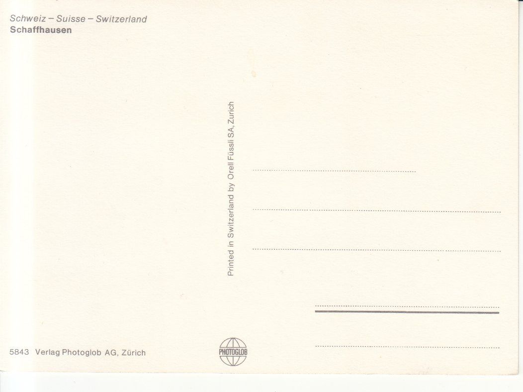 Cartoline postali: Schaffhausen Munotglöcklein ca. 1970 – Usato da Bürglen TG venduto da StampGraf 1