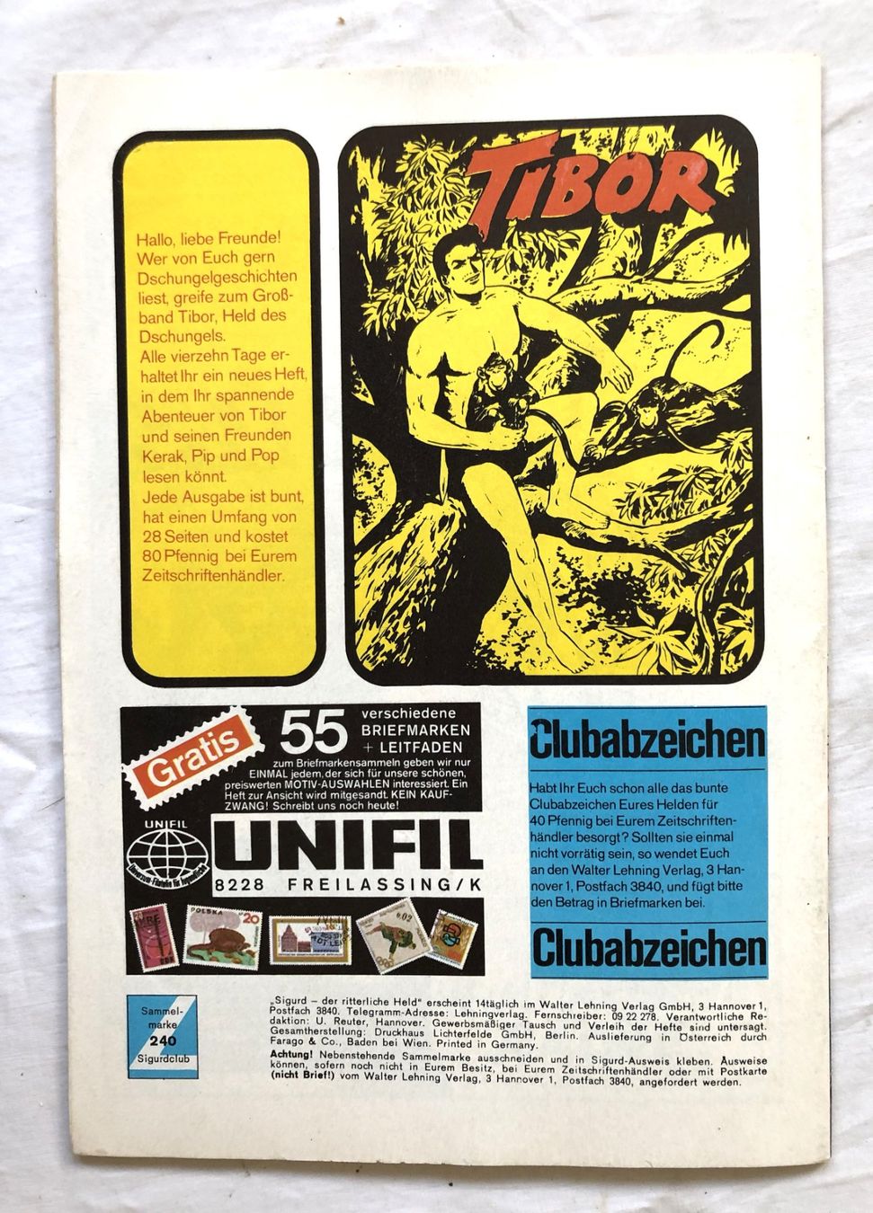 Comics: SIGURD - DER RITTERLICHE HELD - Nr.240 – Gebraucht aus Schaffhausen von durruti 3