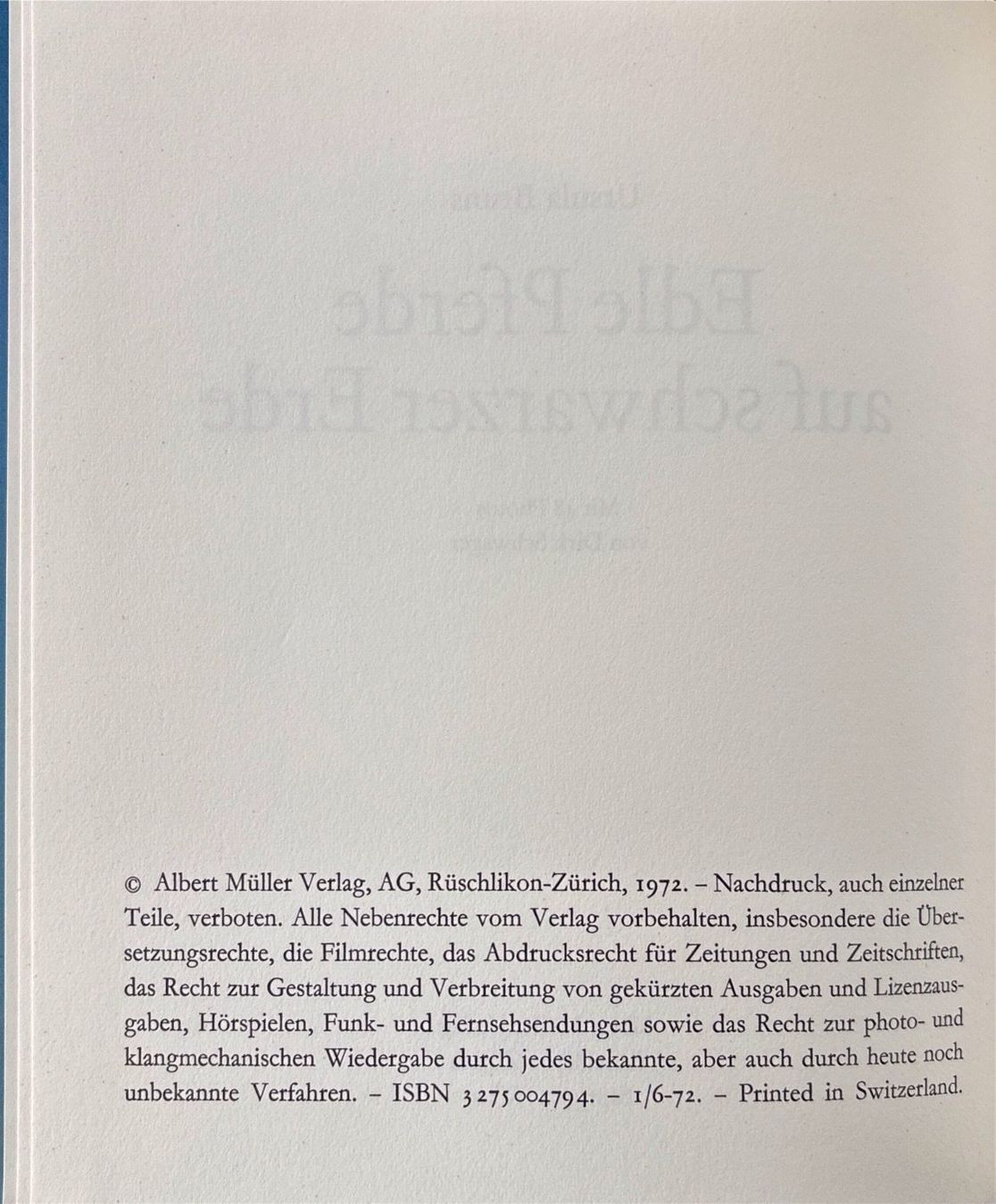 Libri: Bruns Ursula, Edle Pferde auf schwarzer Erde – Nuovo (secondo la descrizione) da Sarnen venduto da Livres 2