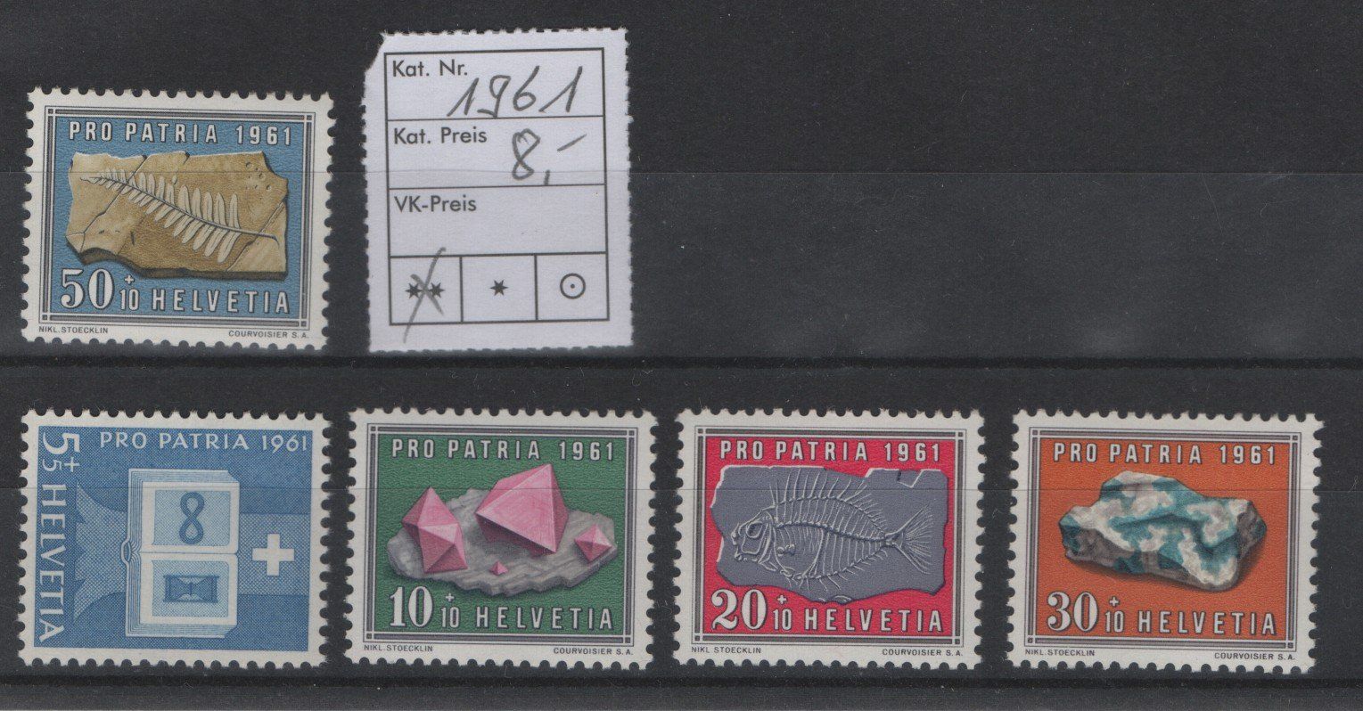 Tutti i francobolli: Serie Pro Patria 1961 / 100% Postfrisch – Nuovo (secondo la descrizione) da Gordola venduto da tist
