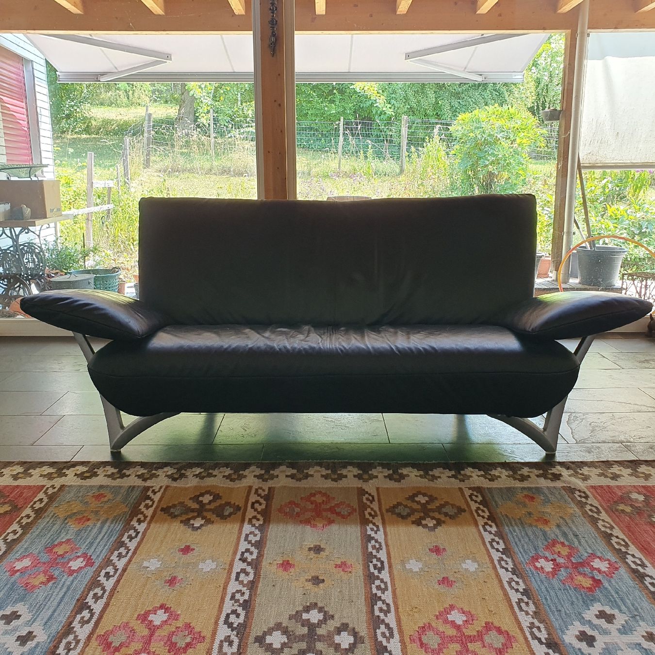Divani: Rolf Benz Sofa 2er 4100 feines Leder schwarz – Usato da Sirnach venduto da Lemon04