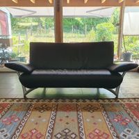 Rolf Benz Sofa 2er 4100 feines Leder schwarz
