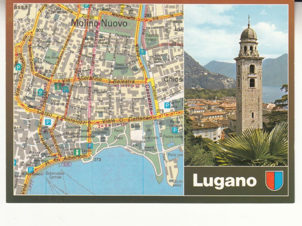 Ansichtskarten: Lugano ca. 1980 – Gebraucht aus Bürglen TG von StampGraf