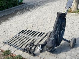 Golfausrüstung komplett inkl. Bag, Buggy und Bälle