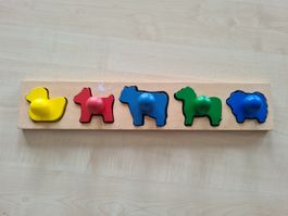 Holz Steckpuzzle, Holzpuzzle mit Tieren