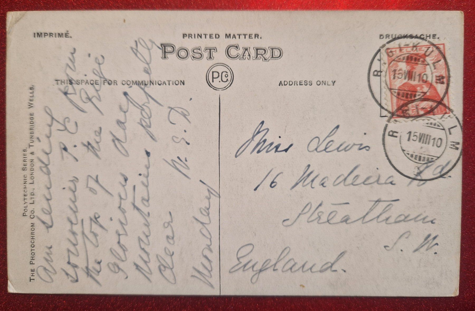 Cartoline postali: Stansstad am See 1910 Nidwalden top – Usato da Melchnau venduto da Arthurius 1